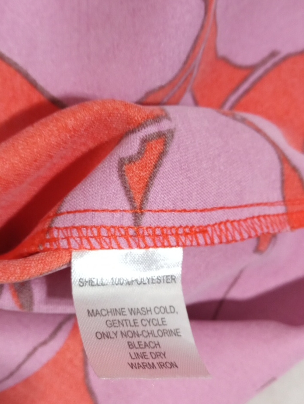 House of Harlow 1960 Floral Satin Button Blouse Pink Red Retro Statement Sz M - Picture 8 of 8
